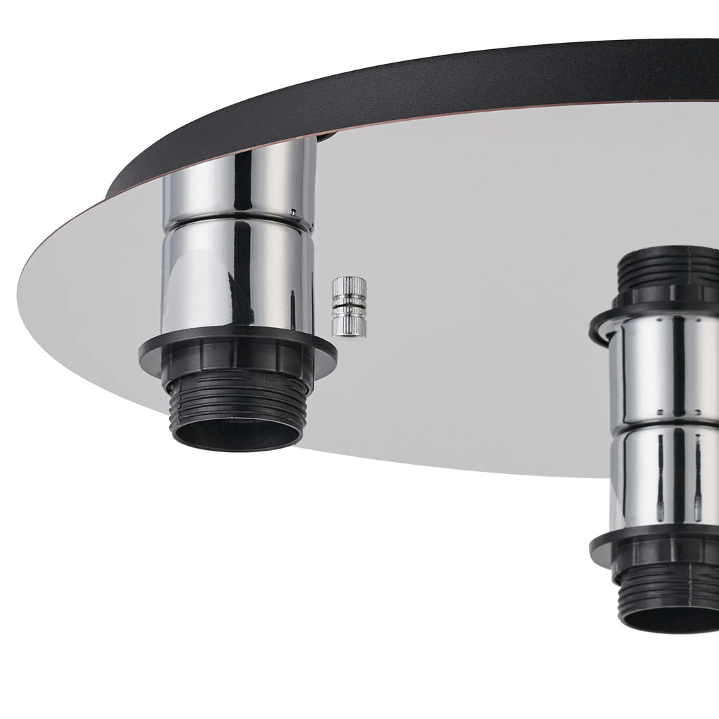 Deco - Carrie 40cm 3 Light Round E27 Universal Ceiling (FRAME ONLY), Suitable For A Vast Selection Of Shades - Luminosity Designs Ltd