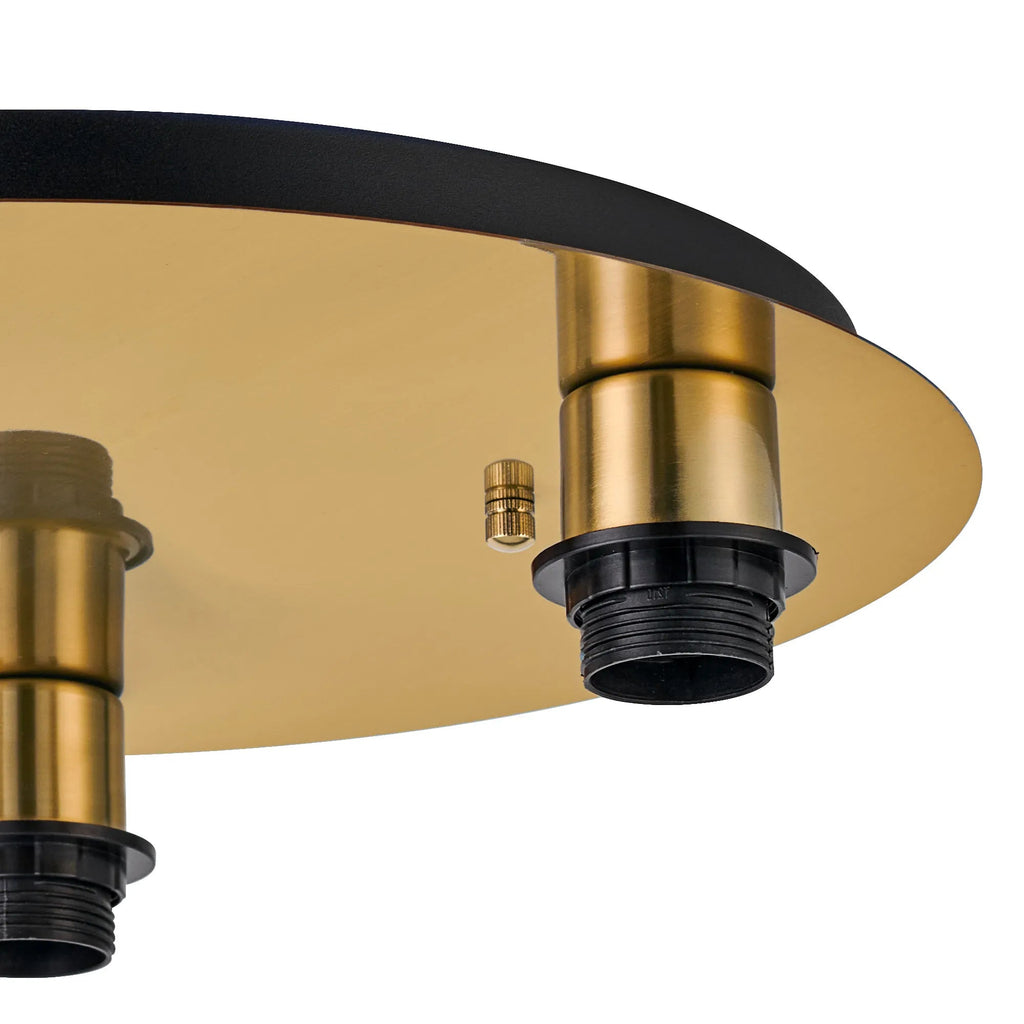 Deco - Carrie 40cm 3 Light Round E27 Universal Ceiling (FRAME ONLY), Suitable For A Vast Selection Of Shades - Luminosity Designs Ltd