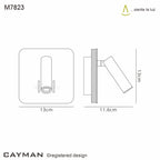 Mantra - Cayman Square Wall Readling Light - Luminosity Designs Ltd