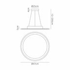 Luminosity Designs Ltd - Celeste 47cm Pendant/Flush Ceiling, 1 x 40W LED, Remote Control Tuneable White 3000K - 6000K, CCT Switchable, 2300lm, White/Grey, 3yrs Warranty - Luminosity Designs Ltd