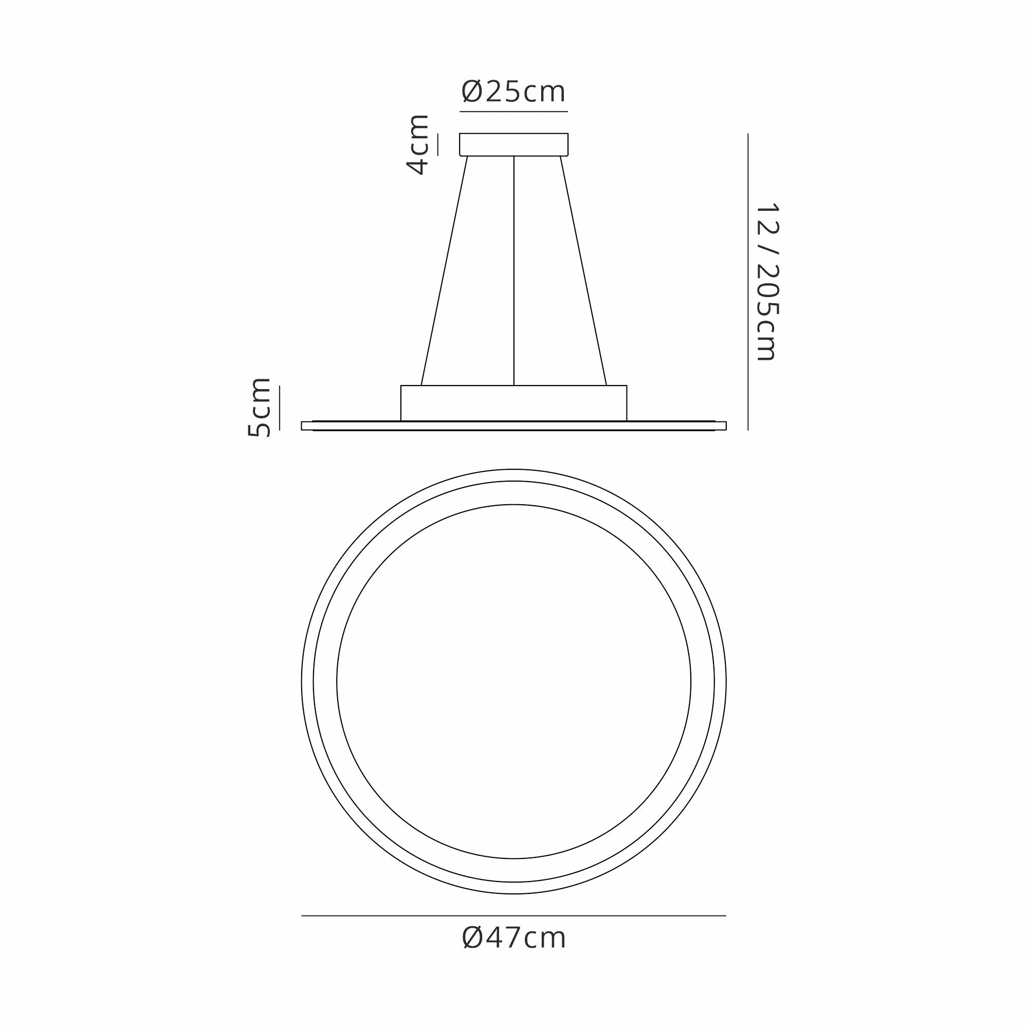 Luminosity Designs Ltd - Celeste 47cm Pendant/Flush Ceiling, 1 x 40W LED, Remote Control Tuneable White 3000K - 6000K, CCT Switchable, 2300lm, White/Grey, 3yrs Warranty - Luminosity Designs Ltd