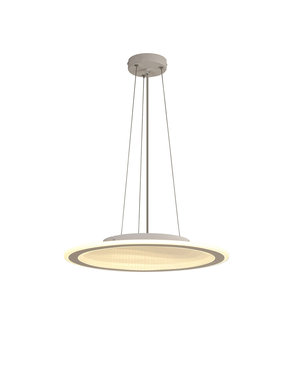Luminosity Designs Ltd - Celeste 47cm Pendant/Flush Ceiling, 1 x 40W LED, Remote Control Tuneable White 3000K - 6000K, CCT Switchable, 2300lm, White/Grey, 3yrs Warranty - Luminosity Designs Ltd