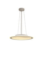 Luminosity Designs Ltd - Celeste 47cm Pendant/Flush Ceiling, 1 x 40W LED, Remote Control Tuneable White 3000K - 6000K, CCT Switchable, 2300lm, White/Grey, 3yrs Warranty - Luminosity Designs Ltd