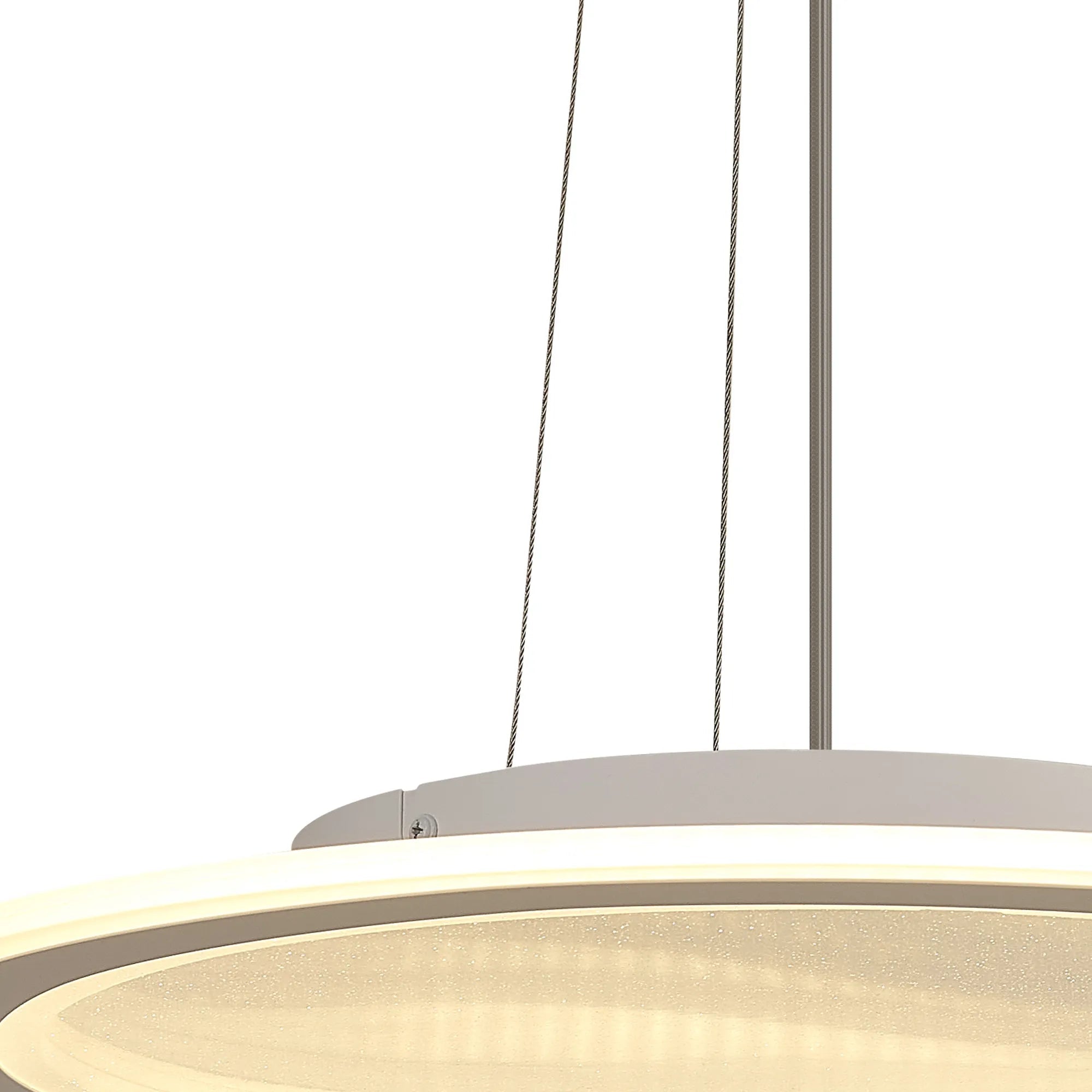 Luminosity Designs Ltd - Celeste 47cm Pendant/Flush Ceiling, 1 x 40W LED, Remote Control Tuneable White 3000K - 6000K, CCT Switchable, 2300lm, White/Grey, 3yrs Warranty - Luminosity Designs Ltd