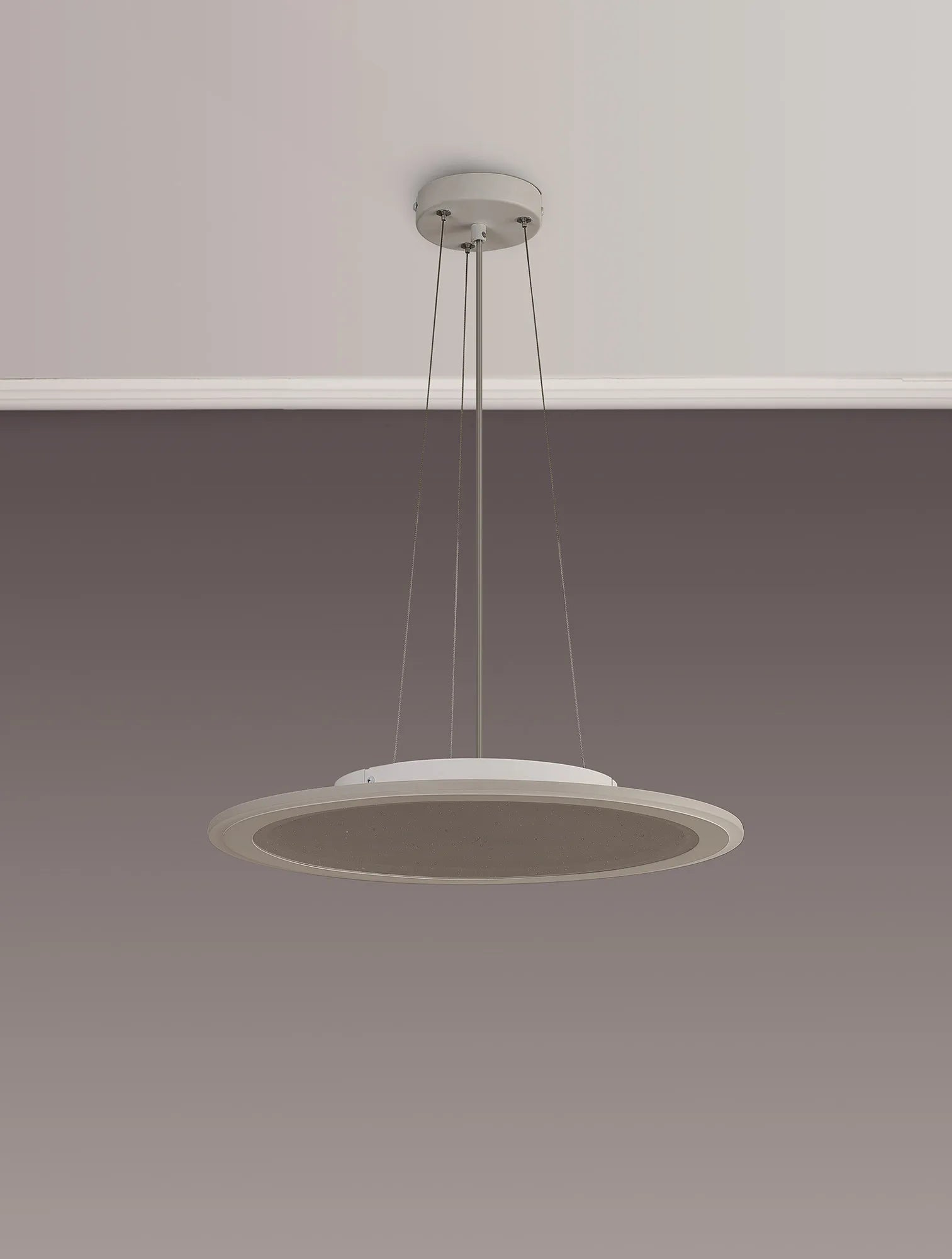 Luminosity Designs Ltd - Celeste 47cm Pendant/Flush Ceiling, 1 x 40W LED, Remote Control Tuneable White 3000K - 6000K, CCT Switchable, 2300lm, White/Grey, 3yrs Warranty - Luminosity Designs Ltd