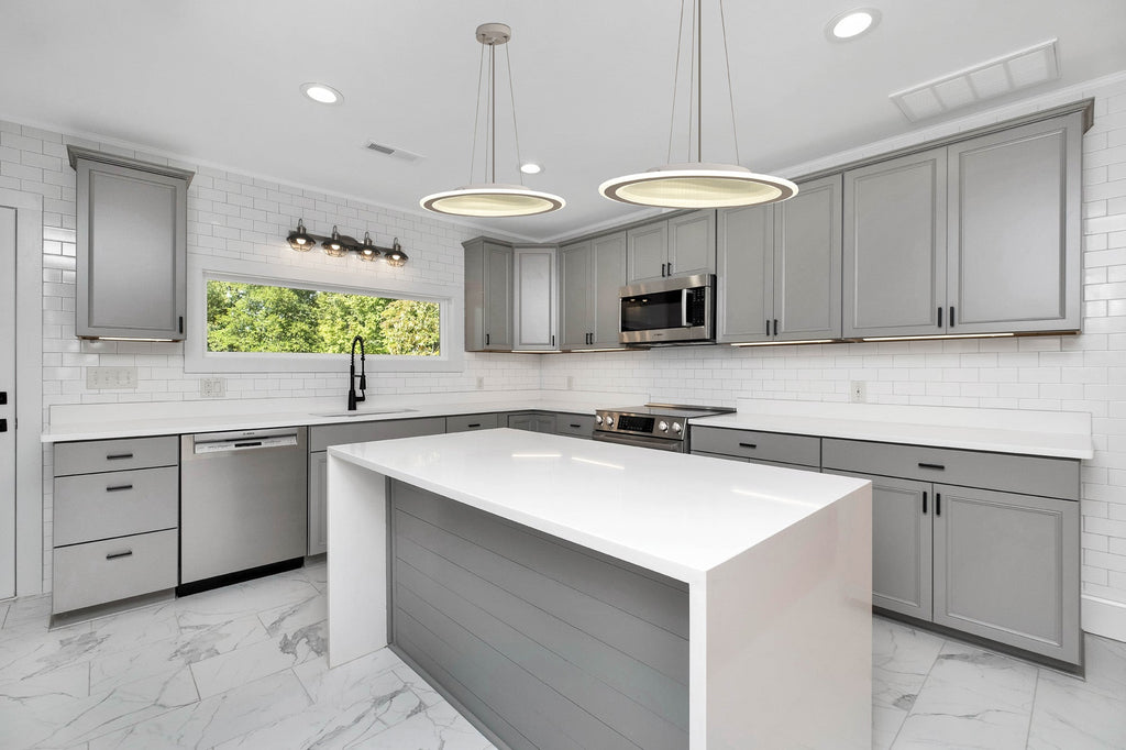 Luminosity Designs Ltd - Celeste 47cm Pendant/Flush Ceiling, 1 x 40W LED, Remote Control Tuneable White 3000K - 6000K, CCT Switchable, 2300lm, White/Grey, 3yrs Warranty - Luminosity Designs Ltd