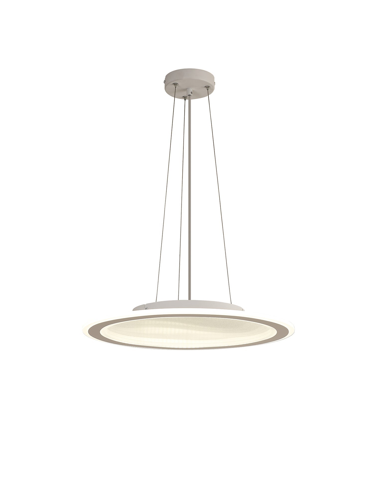 Luminosity Designs Ltd - Celeste 47cm Pendant/Flush Ceiling, 1 x 40W LED, Remote Control Tuneable White 3000K - 6000K, CCT Switchable, 2300lm, White/Grey, 3yrs Warranty - Luminosity Designs Ltd