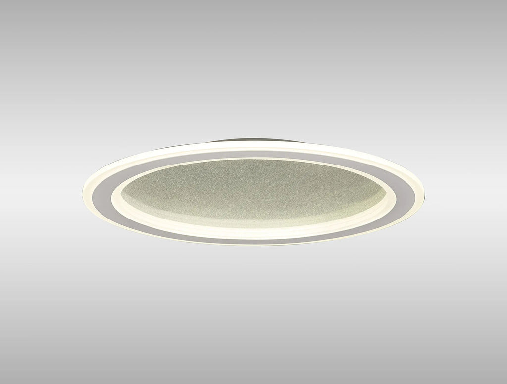 Luminosity Designs Ltd - Celeste 47cm Pendant/Flush Ceiling, 1 x 40W LED, Remote Control Tuneable White 3000K - 6000K, CCT Switchable, 2300lm, White/Grey, 3yrs Warranty - Luminosity Designs Ltd
