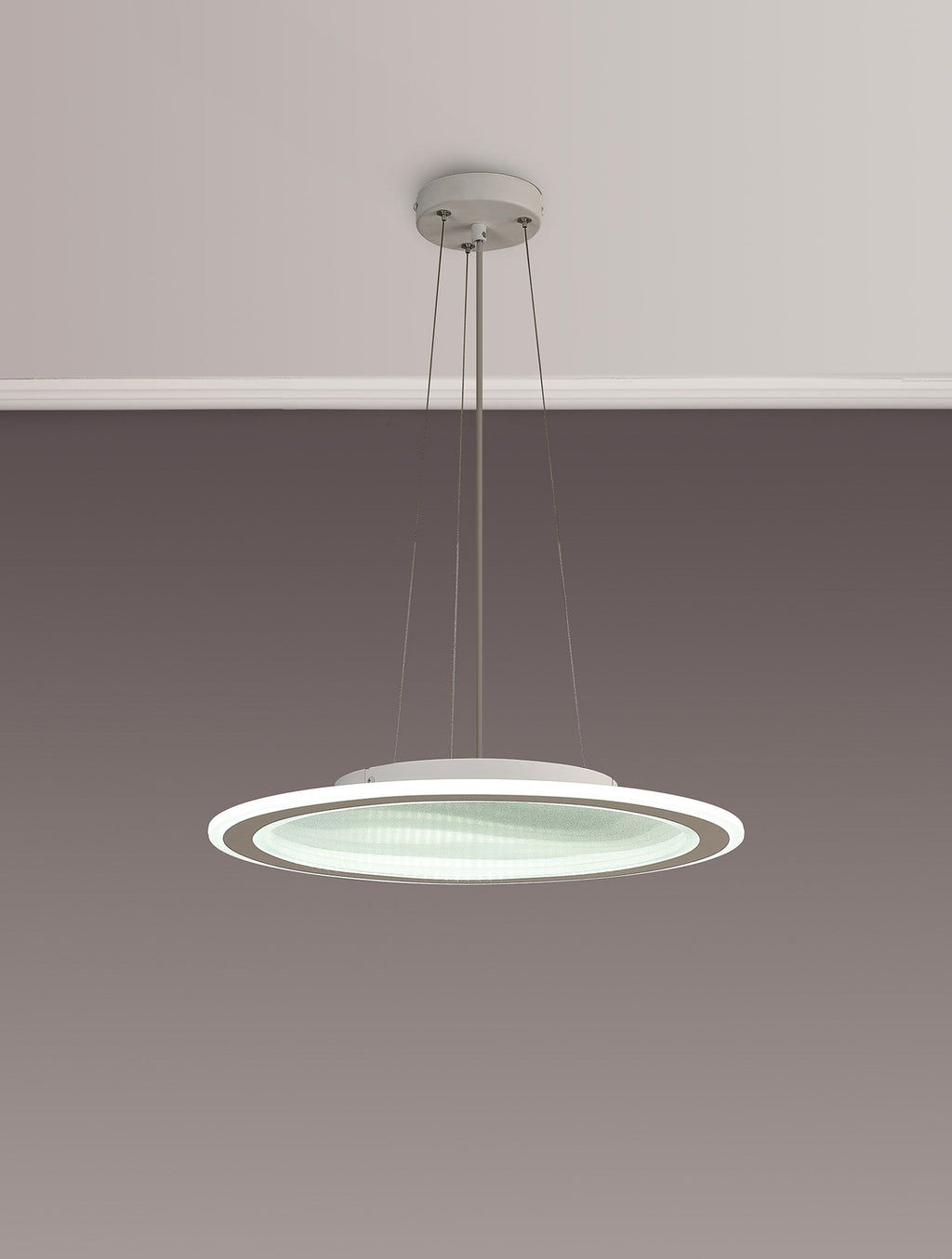 Luminosity Designs Ltd - Celeste 47cm Pendant/Flush Ceiling, 1 x 40W LED, Remote Control Tuneable White 3000K - 6000K, CCT Switchable, 2300lm, White/Grey, 3yrs Warranty - Luminosity Designs Ltd