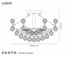 Diyas - Cesto Semi Flush Ceiling Light - Luminosity Designs Ltd