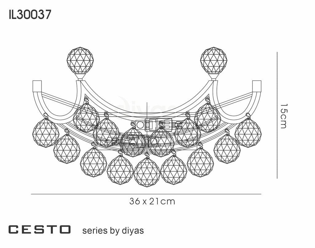 Diyas - Cesto Wall Light - Luminosity Designs Ltd