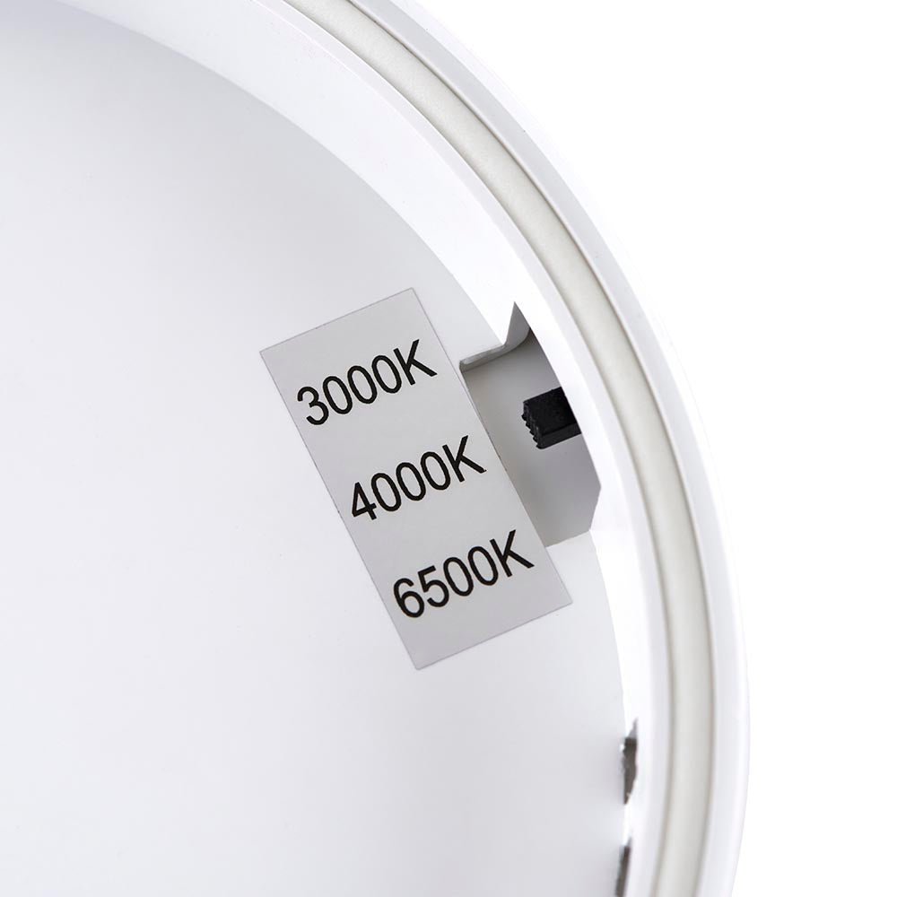 Saxby - Ceto Slimline Bulkhead 12W CCT Circular Flush Fitting - IP54 Rated - Luminosity Designs Ltd