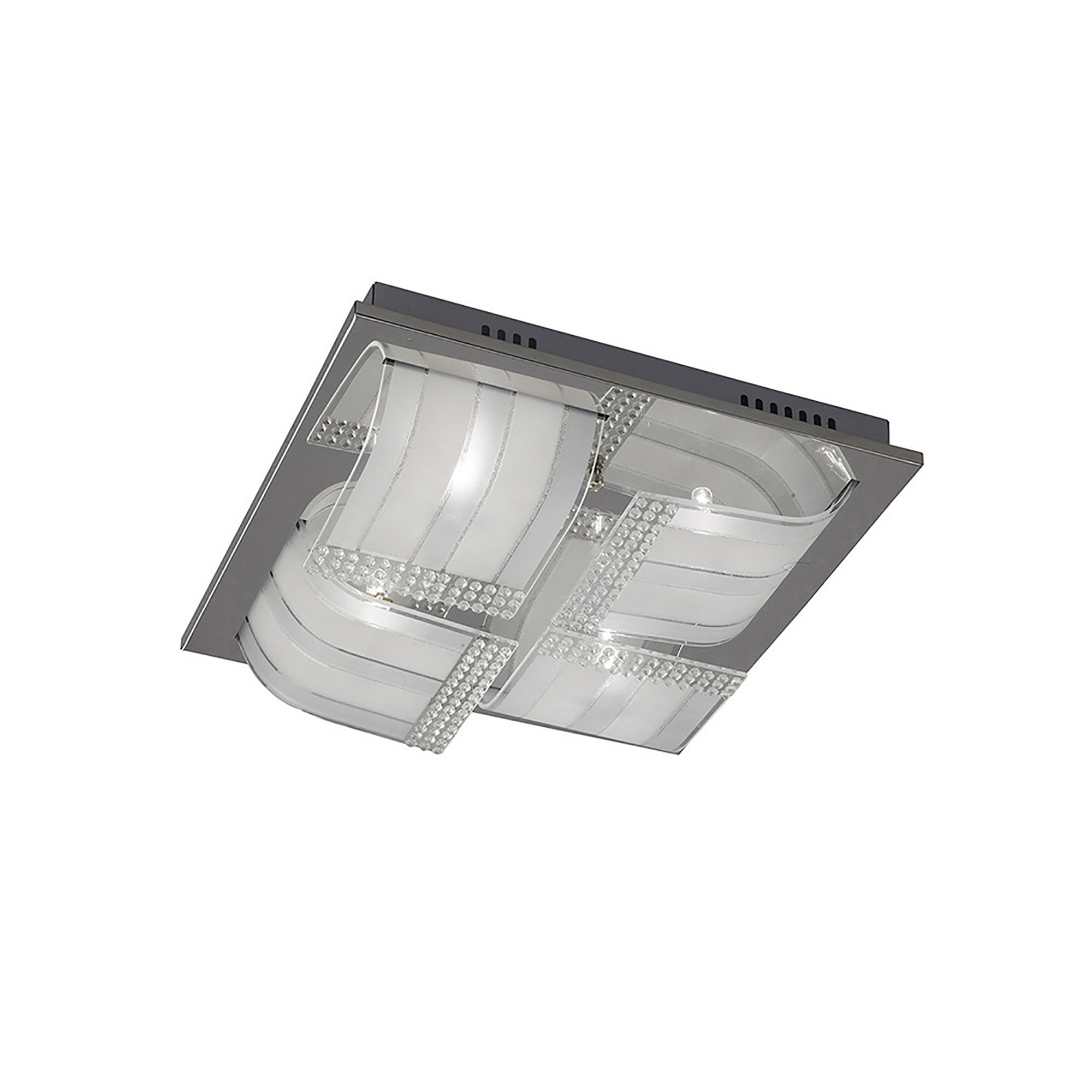 Diyas - Charis Square Flush Ceiling Light - Luminosity Designs Ltd