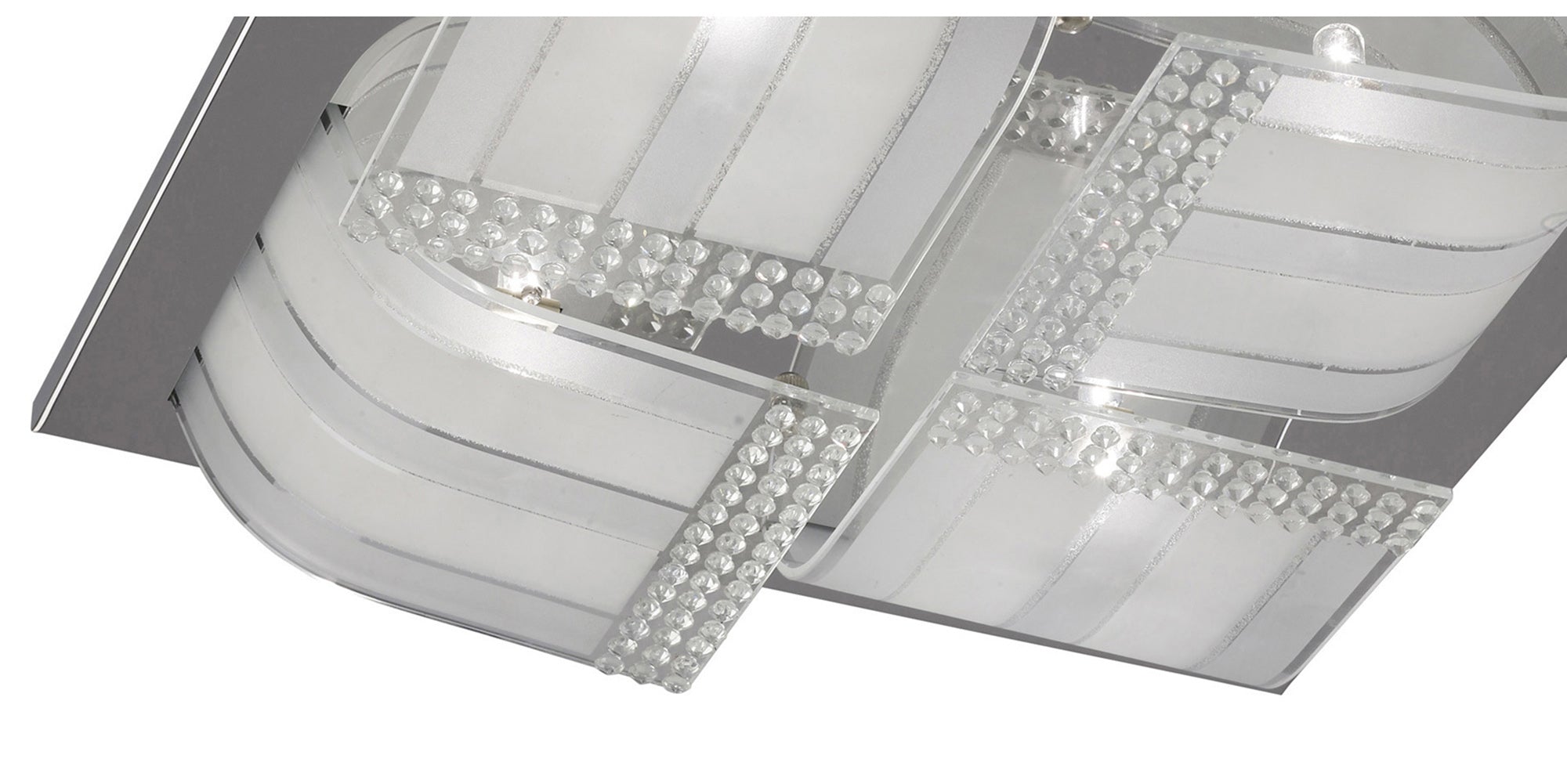 Diyas - Charis Square Flush Ceiling Light - Luminosity Designs Ltd