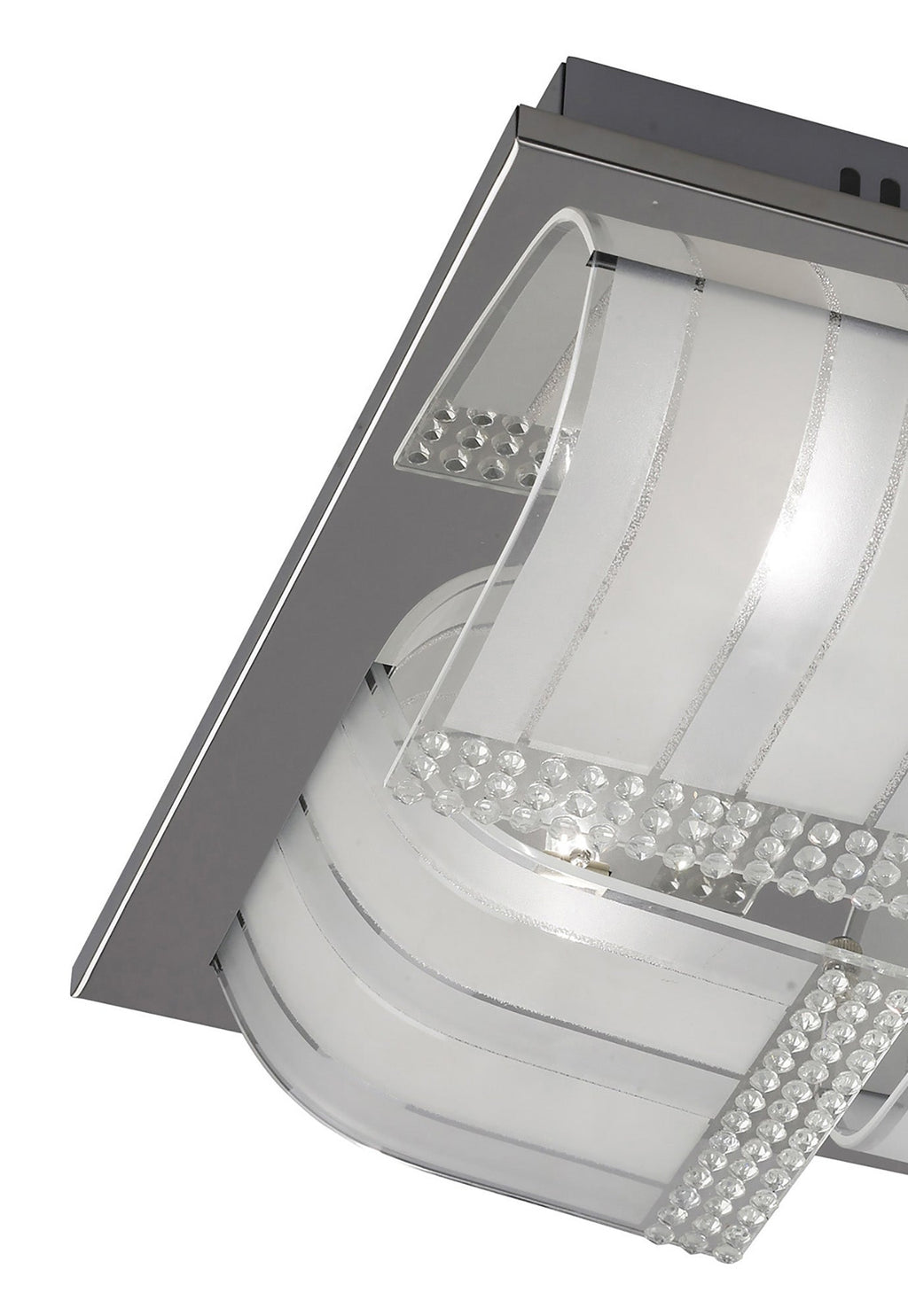 Diyas - Charis Square Flush Ceiling Light - Luminosity Designs Ltd