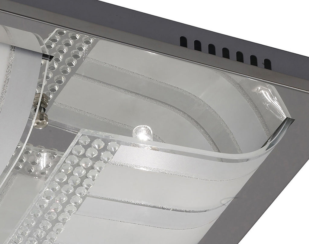 Diyas - Charis Square Flush Ceiling Light - Luminosity Designs Ltd