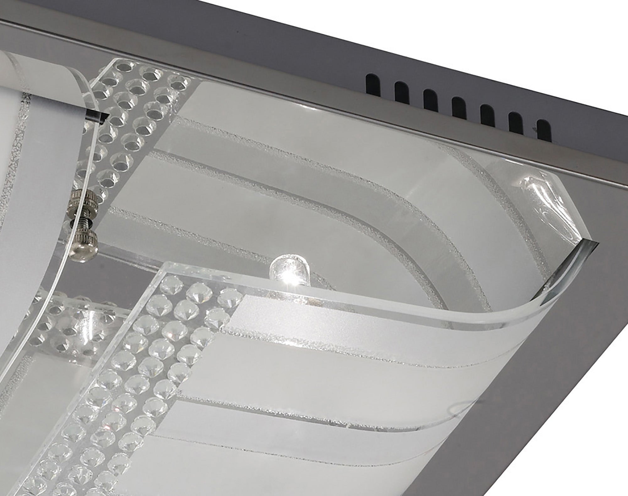 Diyas - Charis Square Flush Ceiling Light - Luminosity Designs Ltd