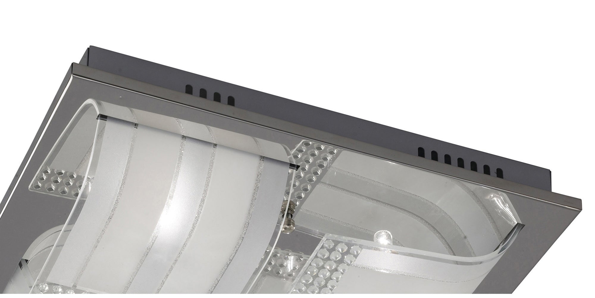 Diyas - Charis Square Flush Ceiling Light - Luminosity Designs Ltd