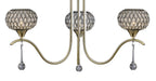 Diyas - Chelsie 3 Light Antique Brass and Crystal Pendant with G9 lamp holders (Diyas IL31513) - Luminosity Designs Ltd