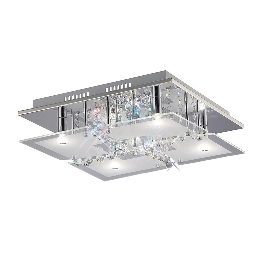 Diyas - Chisora Flush Ceiling Light - Luminosity Designs Ltd