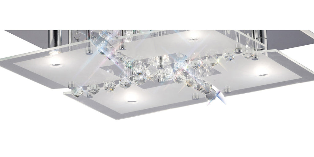 Diyas - Chisora Flush Ceiling Light - Luminosity Designs Ltd