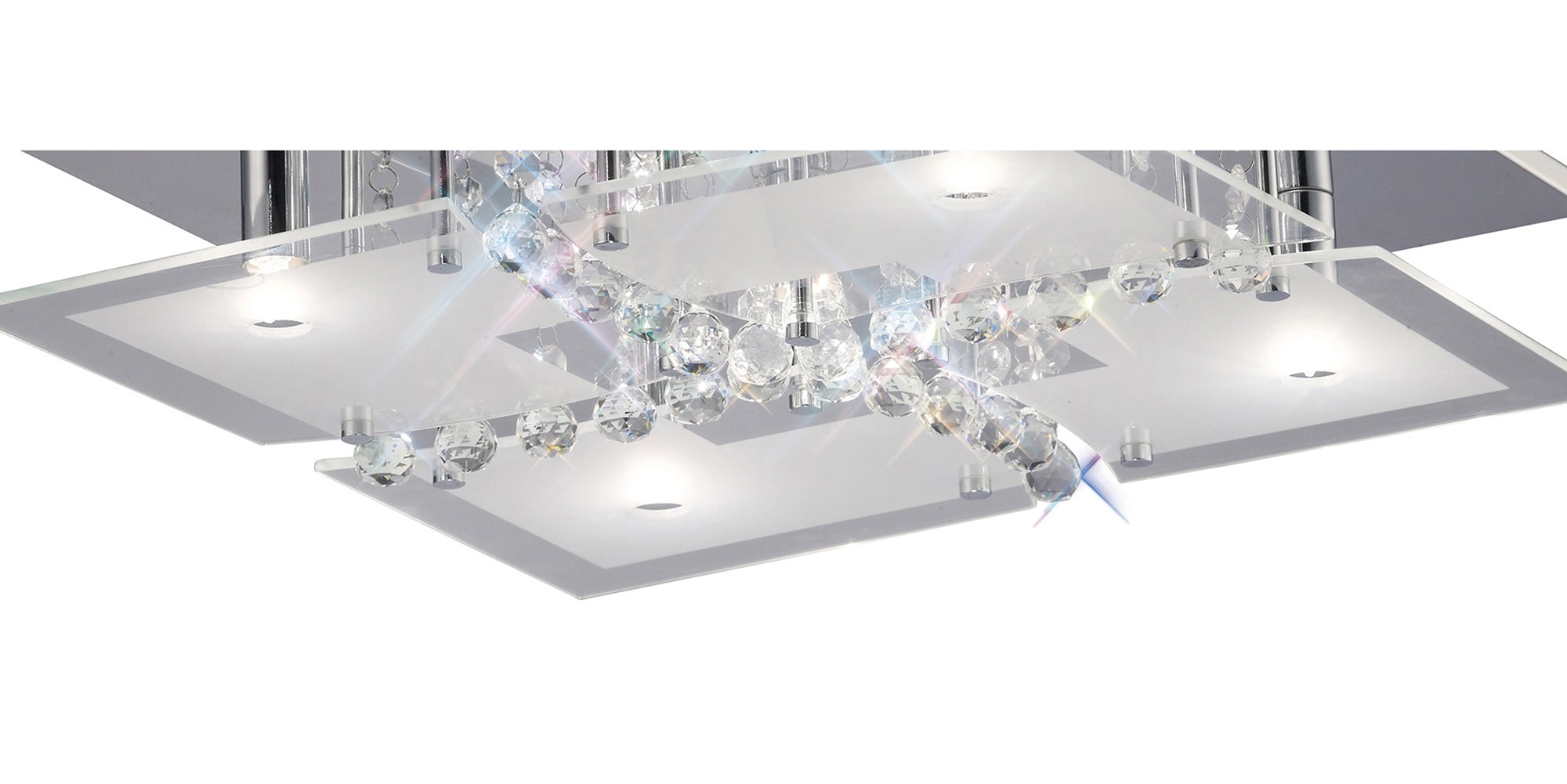 Diyas - Chisora Flush Ceiling Light - Luminosity Designs Ltd