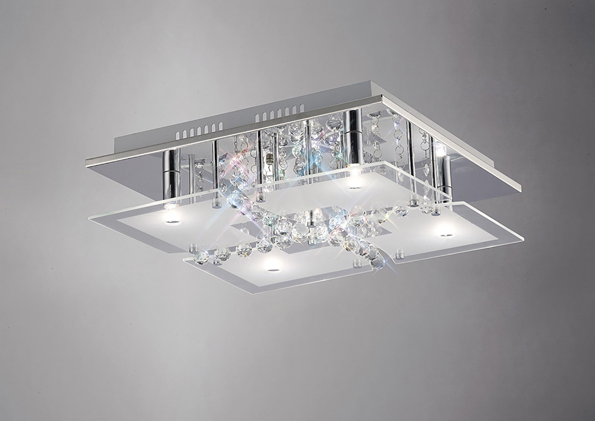 Diyas - Chisora Flush Ceiling Light - Luminosity Designs Ltd