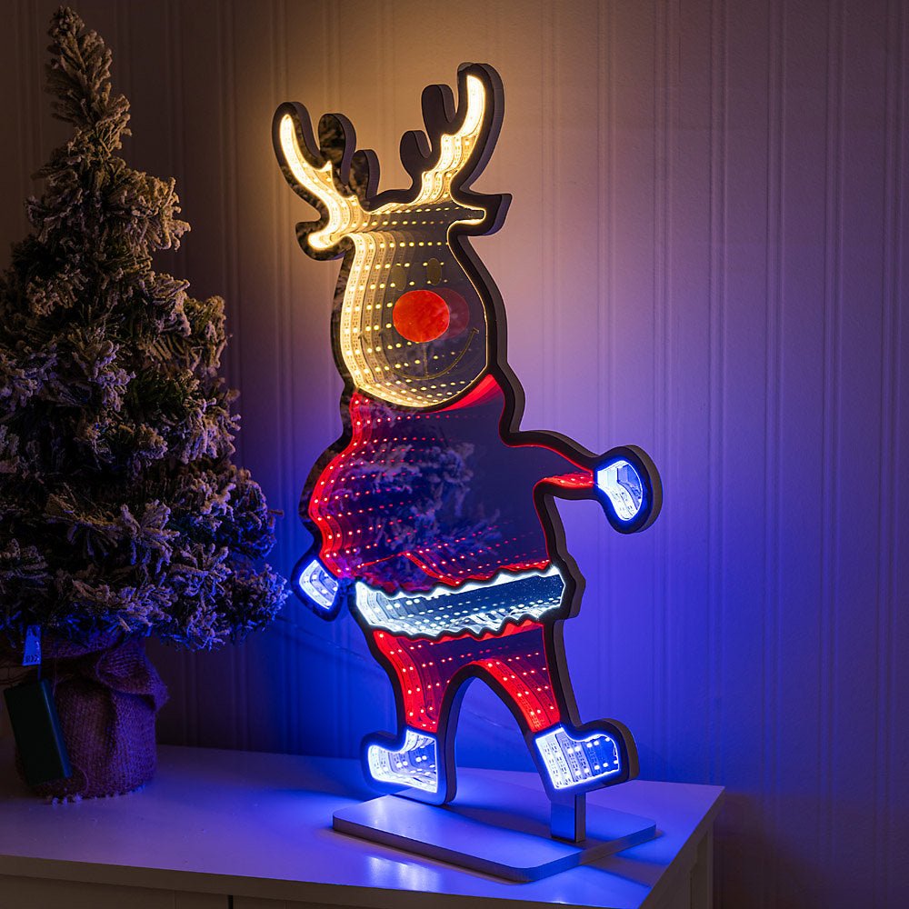 lse - Christmas Infinity Ronnie Reindeer LED Decoration - Luminosity Designs Ltd