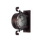Luminosity Designs Ltd - Chronos Faux Clock Wall Lamp, 1 x E27, IP54, Oil Rubbed Brass/Textured Glass - Luminosity Designs Ltd