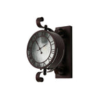 Luminosity Designs Ltd - Chronos Faux Clock Wall Lamp, 1 x E27, IP54, Oil Rubbed Brass/Textured Glass - Luminosity Designs Ltd