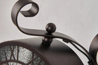 Luminosity Designs Ltd - Chronos Faux Clock Wall Lamp, 1 x E27, IP54, Oil Rubbed Brass/Textured Glass - Luminosity Designs Ltd