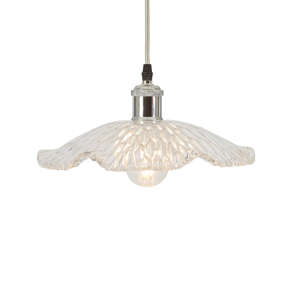 Oaks Lighting - Chur Lozenge Non Electric Patterned Glass Floral Shade for Ceiling Pendants - Luminosity Designs Ltd