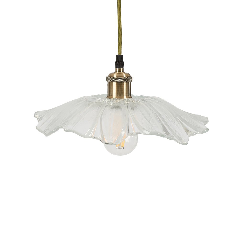 Oaks Lighting - Chur Petal Non Electric Patterned Glass Floral Shade for Ceiling Pendants - Luminosity Designs Ltd