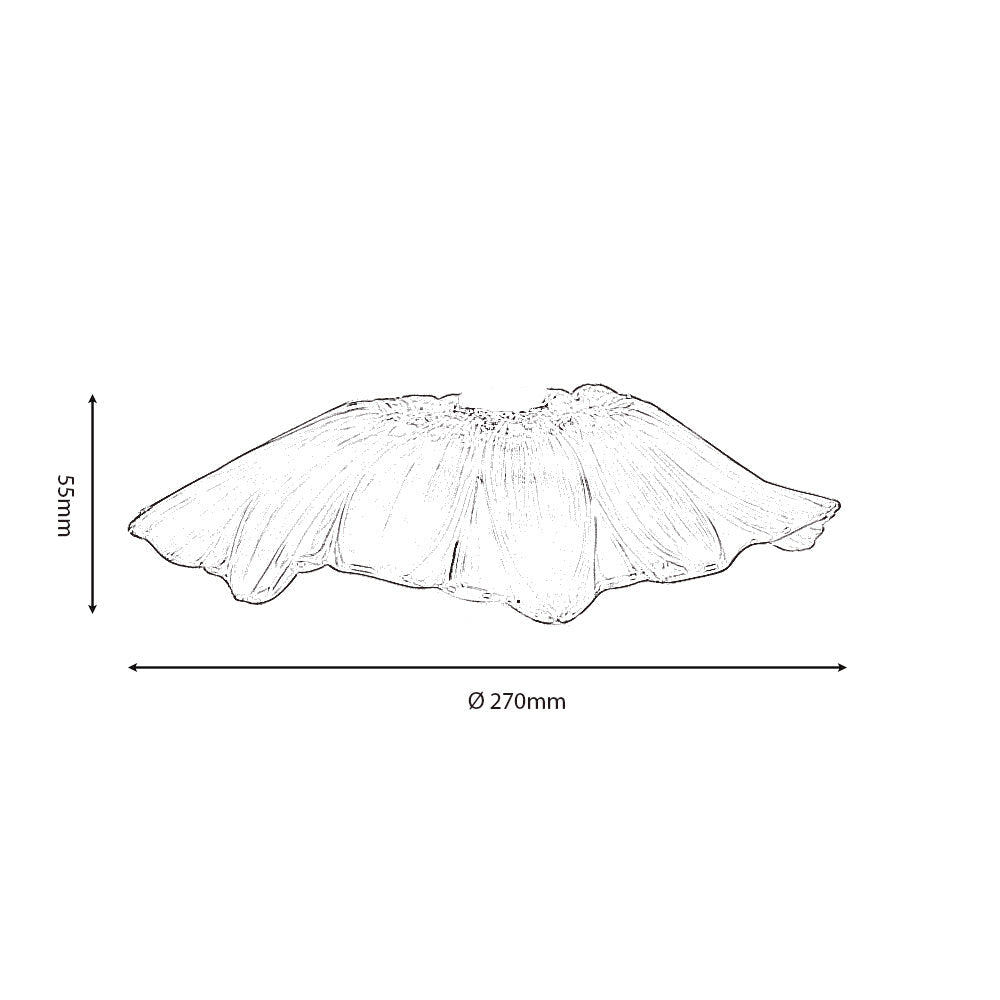 Oaks Lighting - Chur Petal Non Electric Patterned Glass Floral Shade for Ceiling Pendants - Luminosity Designs Ltd