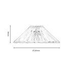 Oaks Lighting - Chur Straight Ribbed Non Electric Patterned Glass Floral Shade for Ceiling Pendants - Luminosity Designs Ltd
