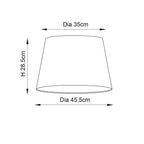 Endon - Cici X - Large 18" / 45cm Lampshade for Table and Floor Lamps - Luminosity Designs Ltd
