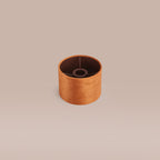 Luminosity Designs Ltd - City Round, 18x13.5cm Shade, Burnt Orange Velvet With Copper Paper Lining & Copper Finish Carrie - Luminosity Designs Ltd