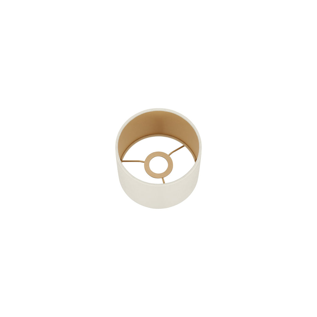 Luminosity Designs Ltd - City Round, 18x13.5cm Shade, Ivory Velvet With Champagne Paper Lining & Champagne Finish Carrier - Luminosity Designs Ltd