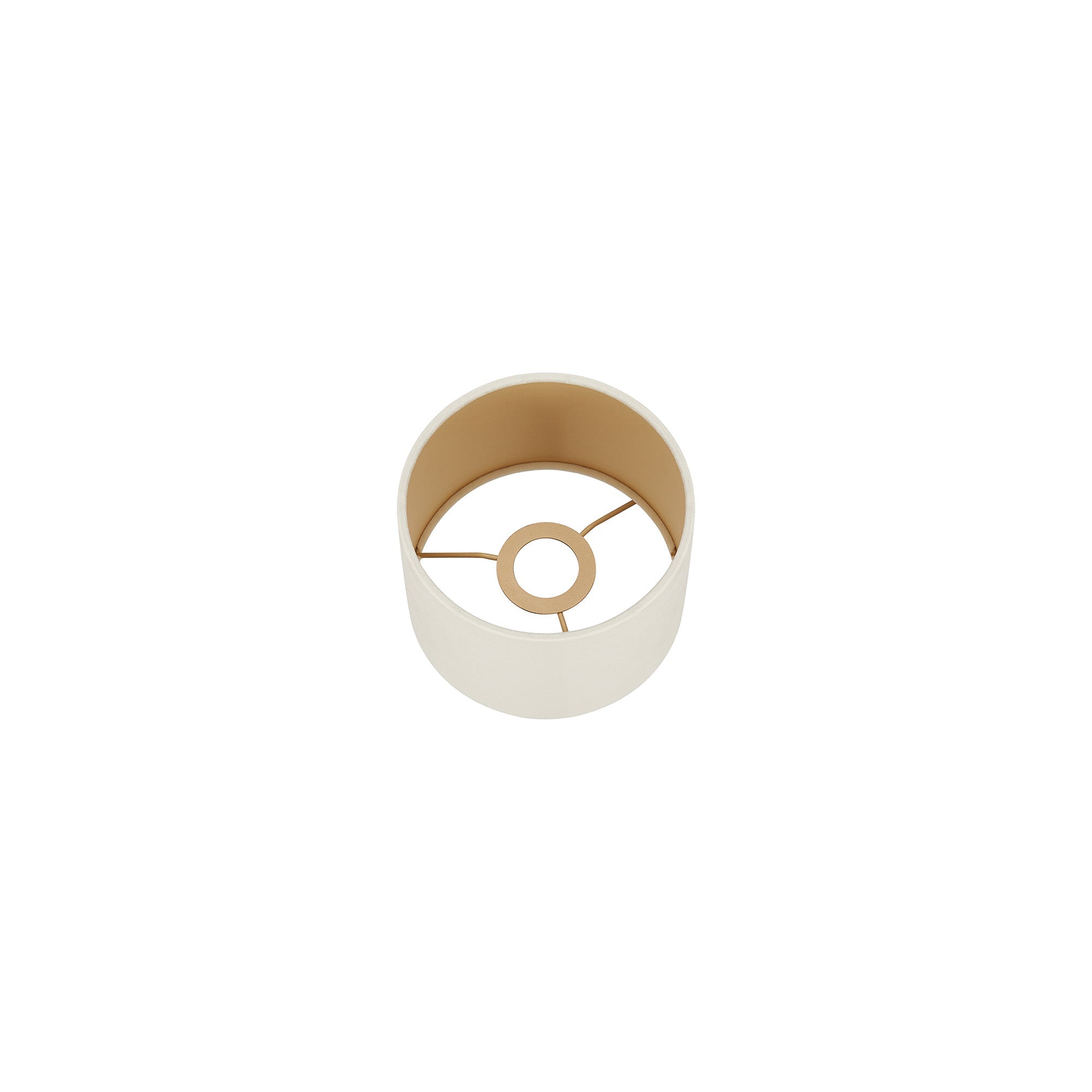 Luminosity Designs Ltd - City Round, 18x13.5cm Shade, Ivory Velvet With Champagne Paper Lining & Champagne Finish Carrier - Luminosity Designs Ltd
