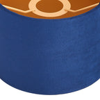 Luminosity Designs Ltd - City Round, 18x13.5cm Shade, Velvet With Gold Paper Lining & Gold Finish Carrier - Luminosity Designs Ltd