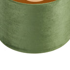 Luminosity Designs Ltd - City Round, 18x13.5cm Shade, Velvet With Gold Paper Lining & Gold Finish Carrier - Luminosity Designs Ltd