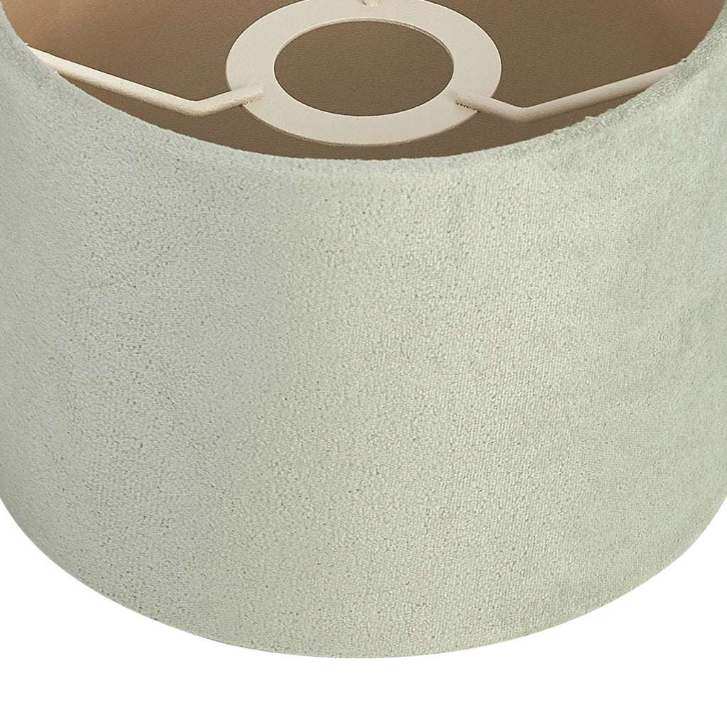 Luminosity Designs Ltd - City Round, 18x13.5cm Shade, Velvet With Prosecco Paper Lining & Prosecco Finish Carrier - Luminosity Designs Ltd