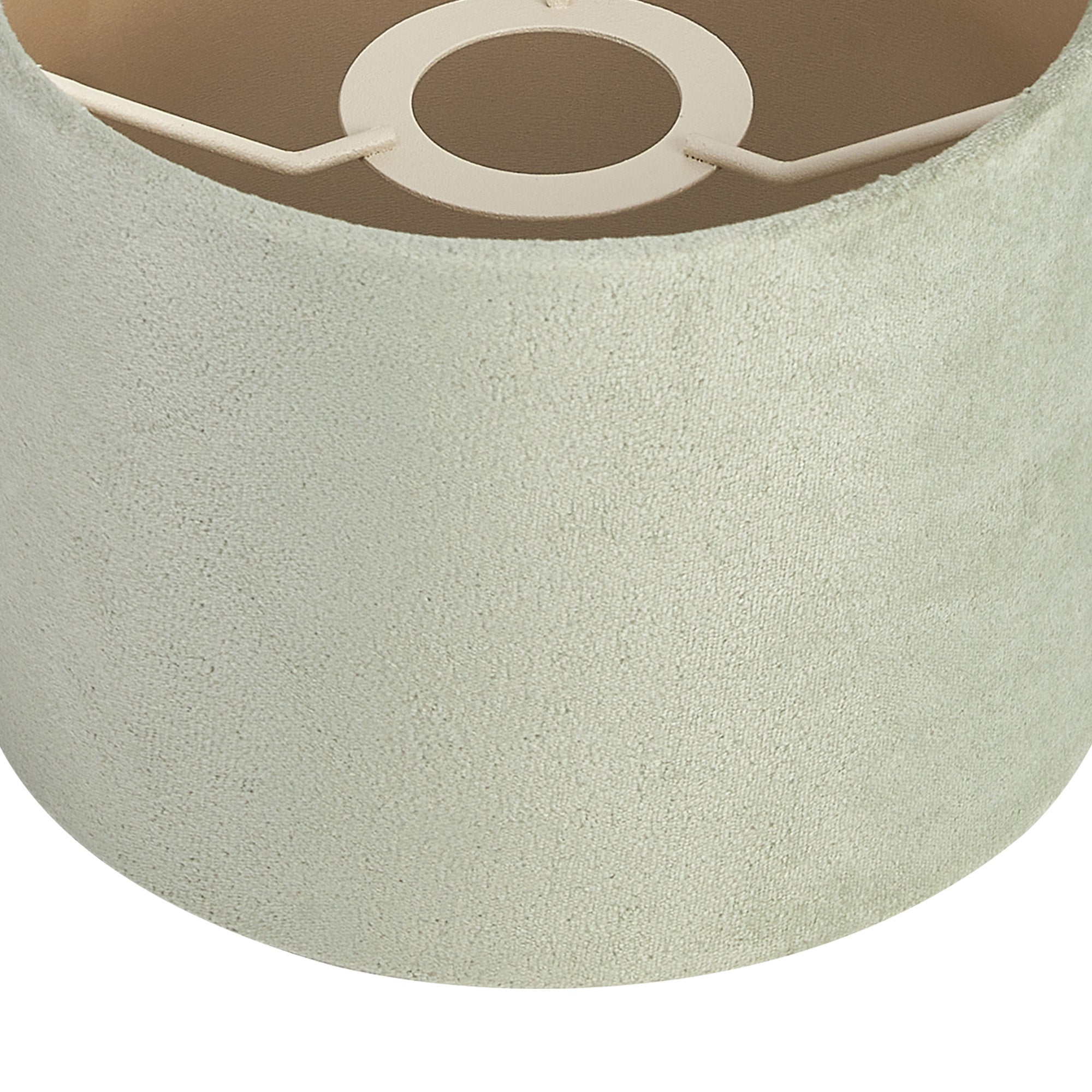 Luminosity Designs Ltd - City Round, 18x13.5cm Shade, Velvet With Prosecco Paper Lining & Prosecco Finish Carrier - Luminosity Designs Ltd
