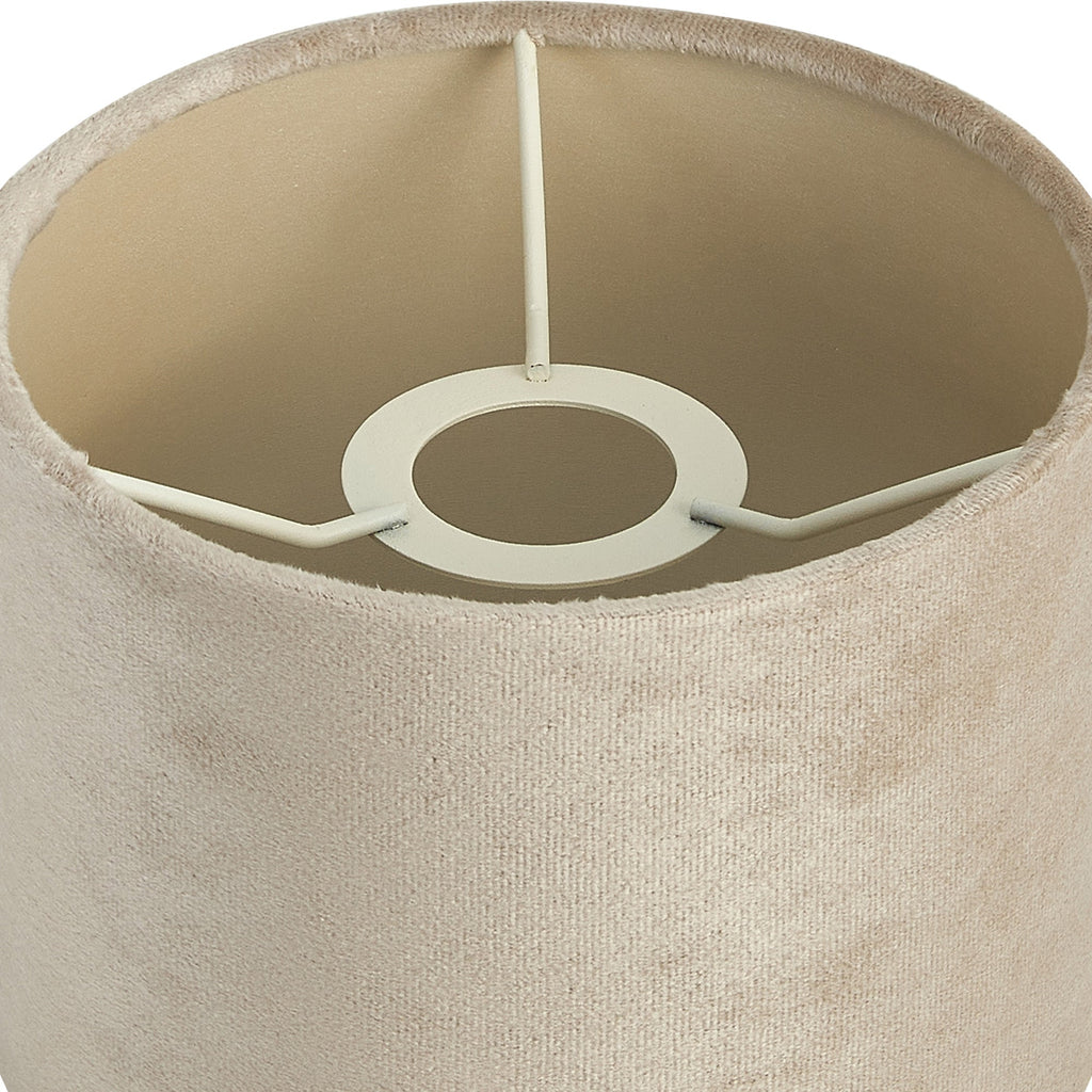 Luminosity Designs Ltd - City Round, 18x13.5cm Shade, Velvet With Prosecco Paper Lining & Prosecco Finish Carrier - Luminosity Designs Ltd