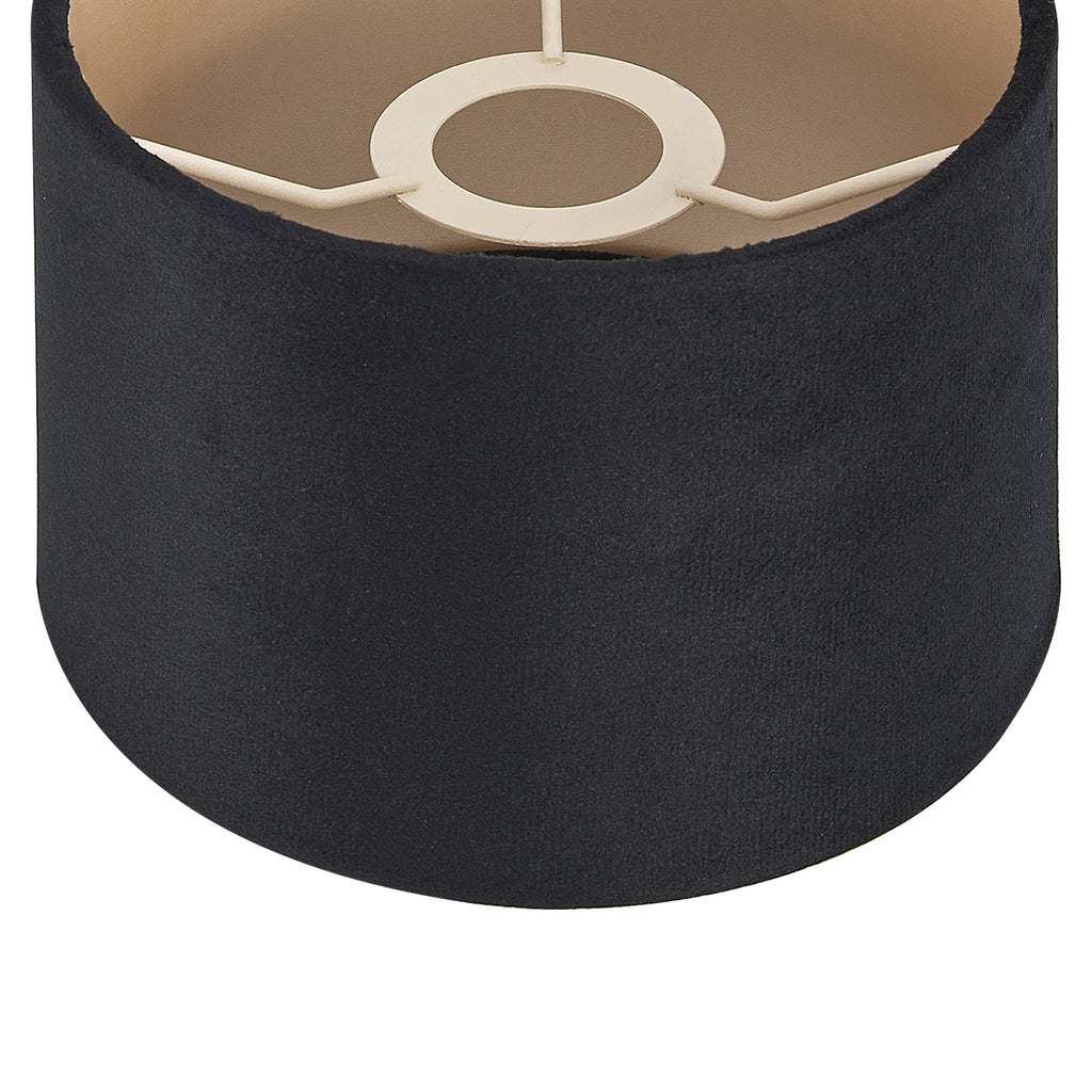 Luminosity Designs Ltd - City Round, 18x13.5cm Shade, Velvet With Prosecco Paper Lining & Prosecco Finish Carrier - Luminosity Designs Ltd