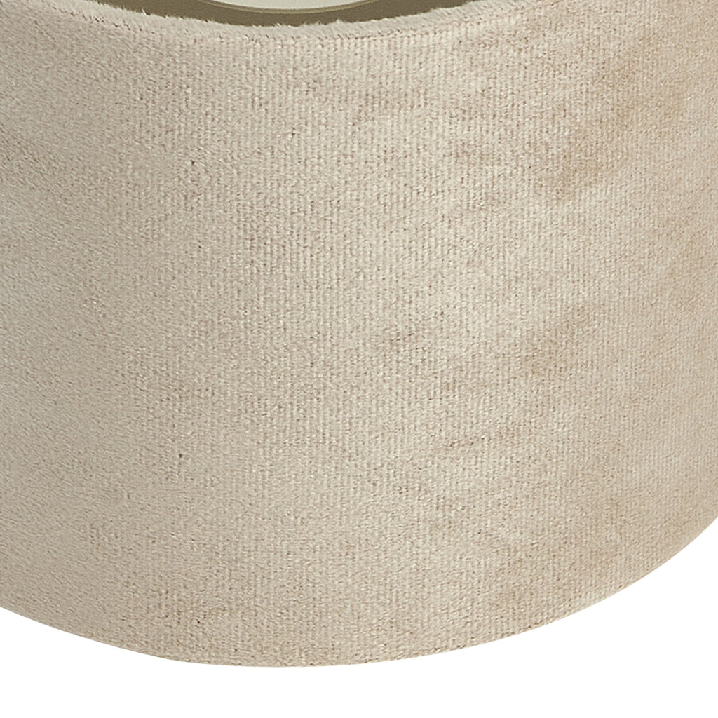 Luminosity Designs Ltd - City Round, 18x13.5cm Shade, Velvet With Prosecco Paper Lining & Prosecco Finish Carrier - Luminosity Designs Ltd