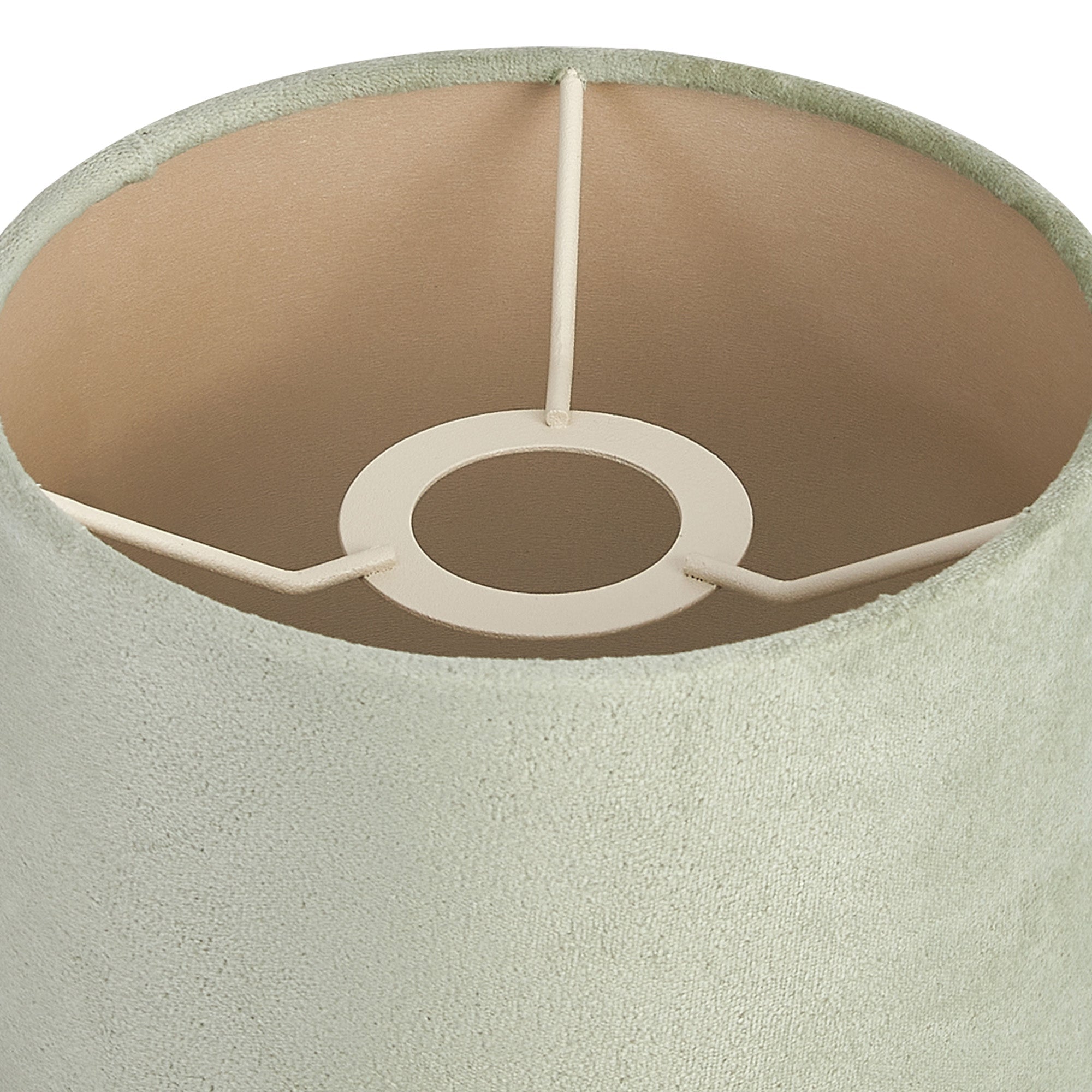 Luminosity Designs Ltd - City Round, 18x13.5cm Shade, Velvet With Prosecco Paper Lining & Prosecco Finish Carrier - Luminosity Designs Ltd