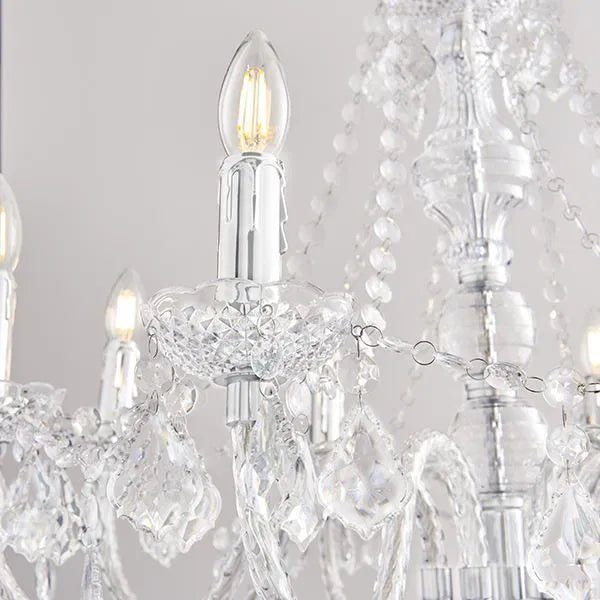 Endon - Clarence 8 Light Acrylic Chandelier - Luminosity Designs Ltd