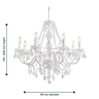 Endon - Clarence 8 Light Acrylic Chandelier - Luminosity Designs Ltd