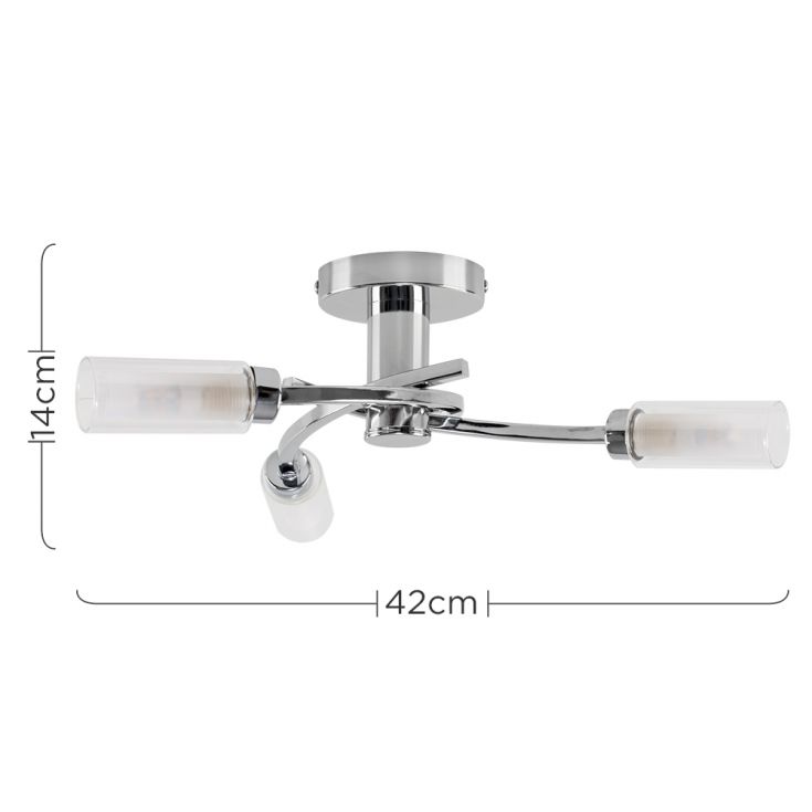 LSE - Claudi 3 Light Flush Fitting - Luminosity Designs Ltd